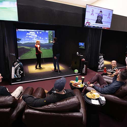 Golf simulator for commercial spaces Golf simulator for commercial spaces